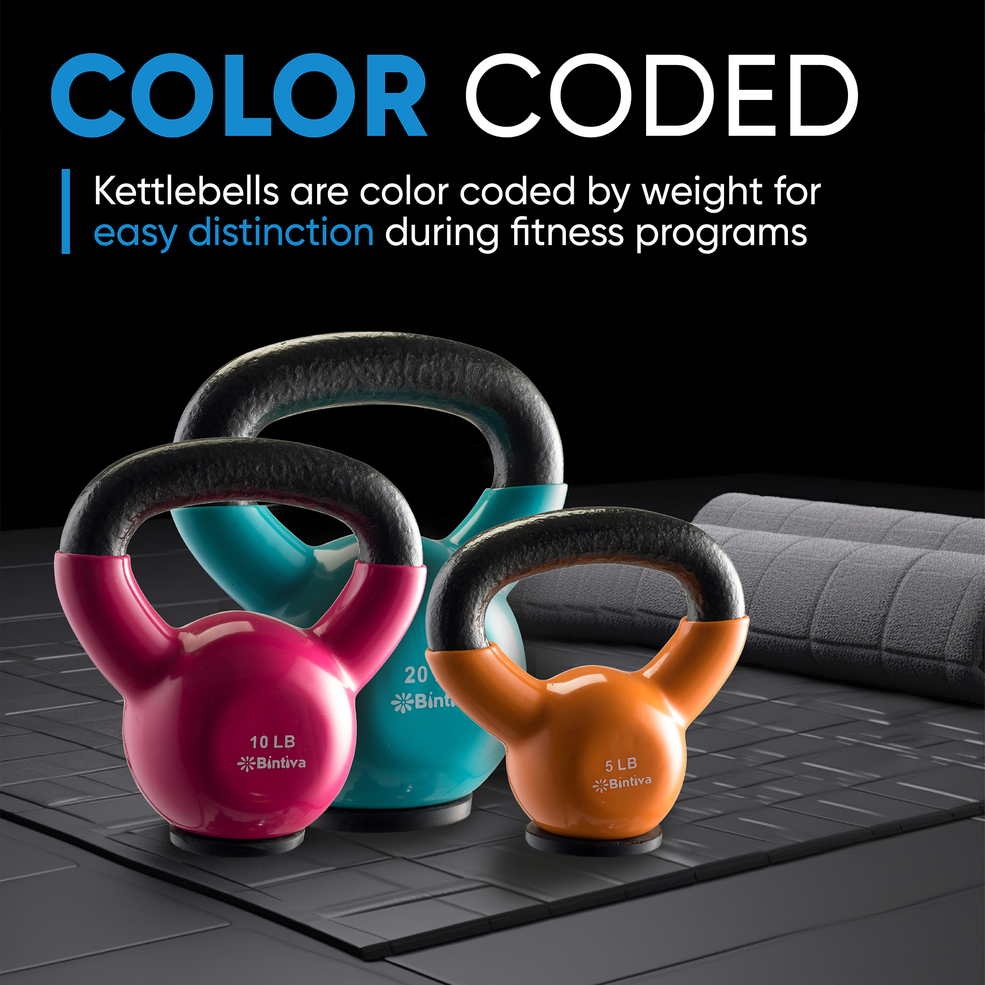 Bintiva Kettle Bell 12 Pound LB Gray