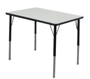 Activity Table 24 x 36 Black Edge - Black Legs Adjusts 15 - 24