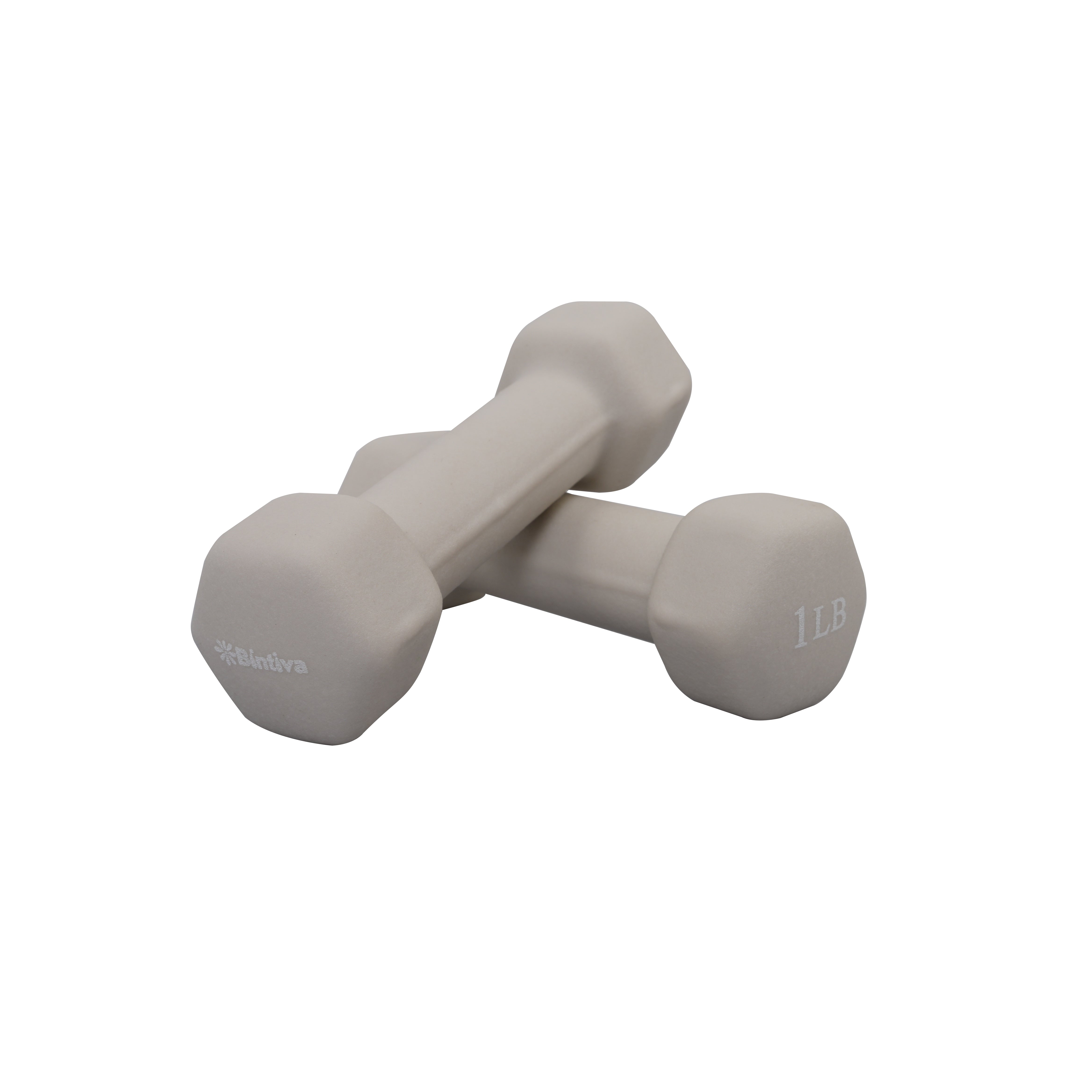 Neoprene Hexagon shaped dumbbells (ash) - 1 lb.