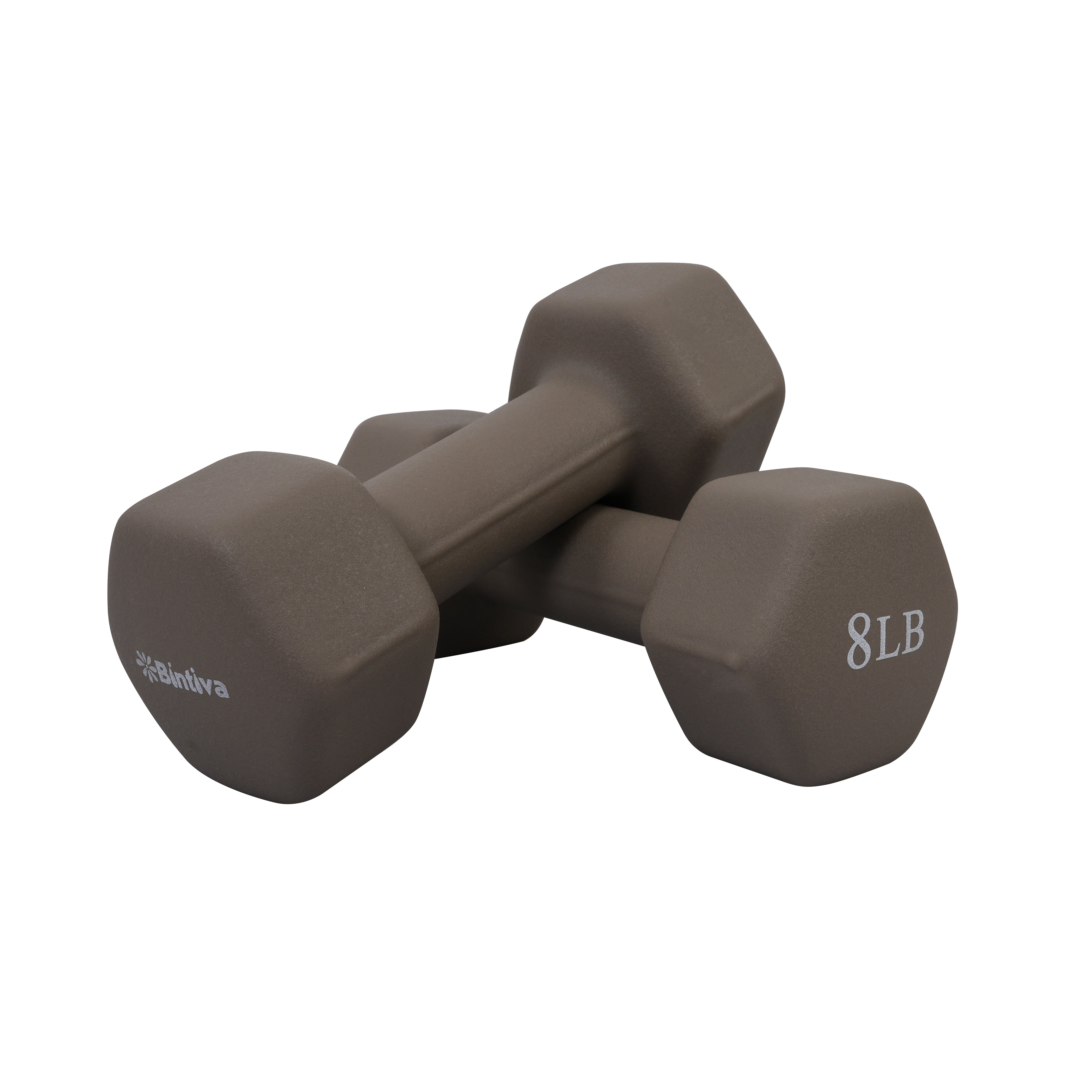 Neoprene Hexagon shaped dumbbells (bronze) - 8 lbs