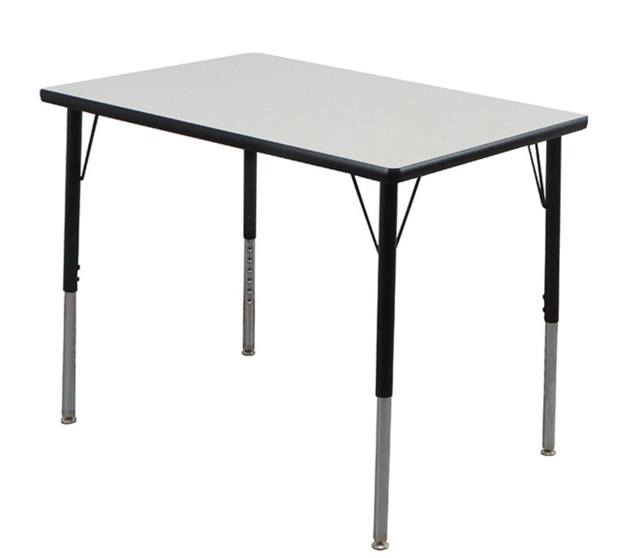 Activity Table 24 x 36 Black Edge - Black Legs Adjusts 21 - 30