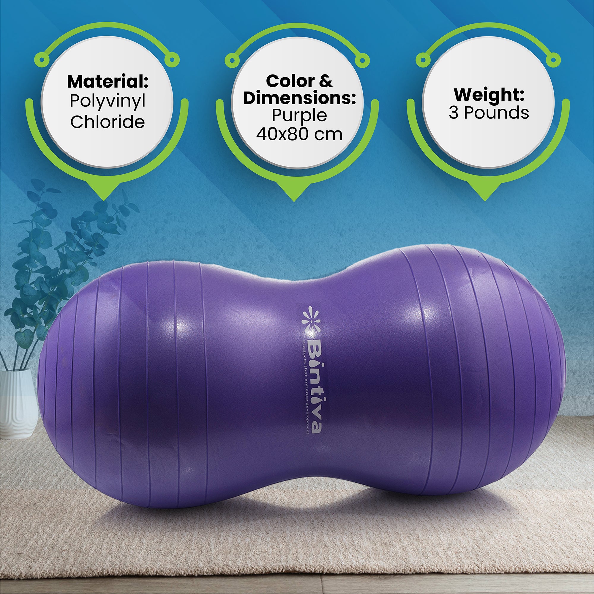 Bintiva Peanut Ball - 45x90cm Gray