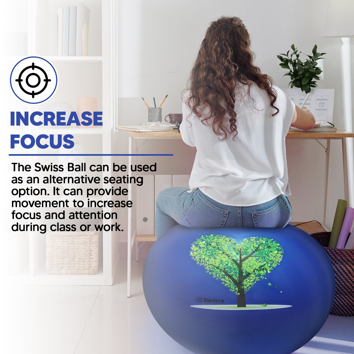 Stability Ball With Stabilizing Sand 55cm - Purple