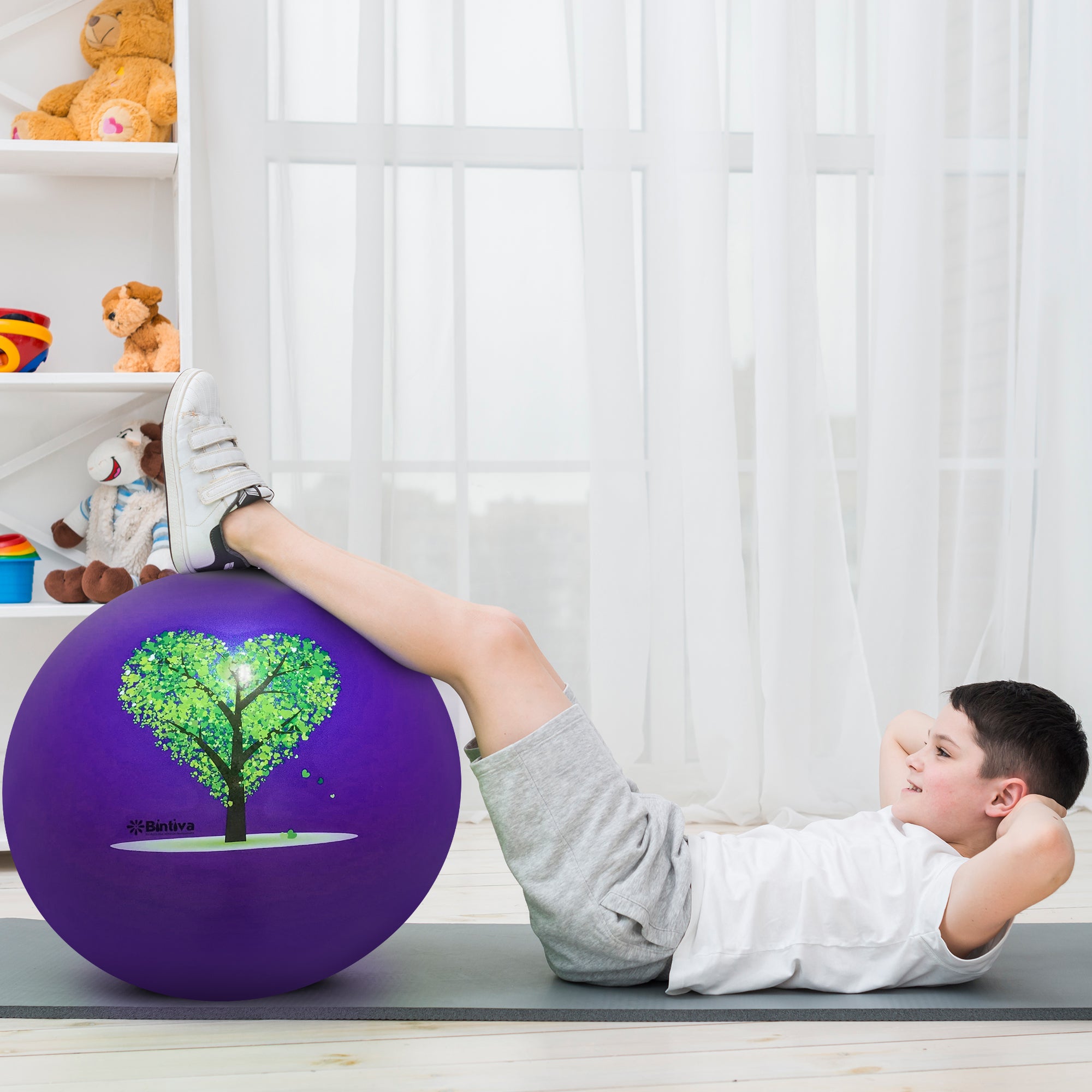 Stability Ball With Stabilizing Sand 65cm - Purple