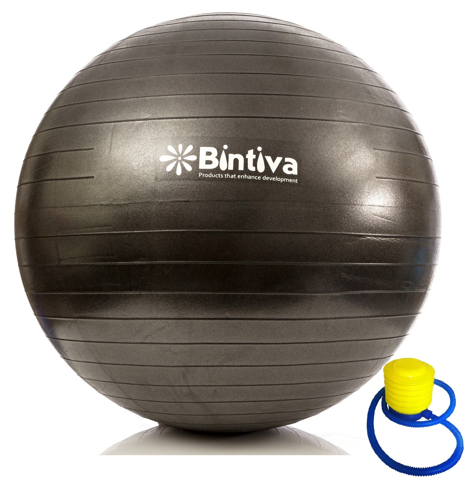 Anti-burst Fitness Exercise Stability Yoga Ball / Swiss Gym Birthing Ball - 55cm - Black