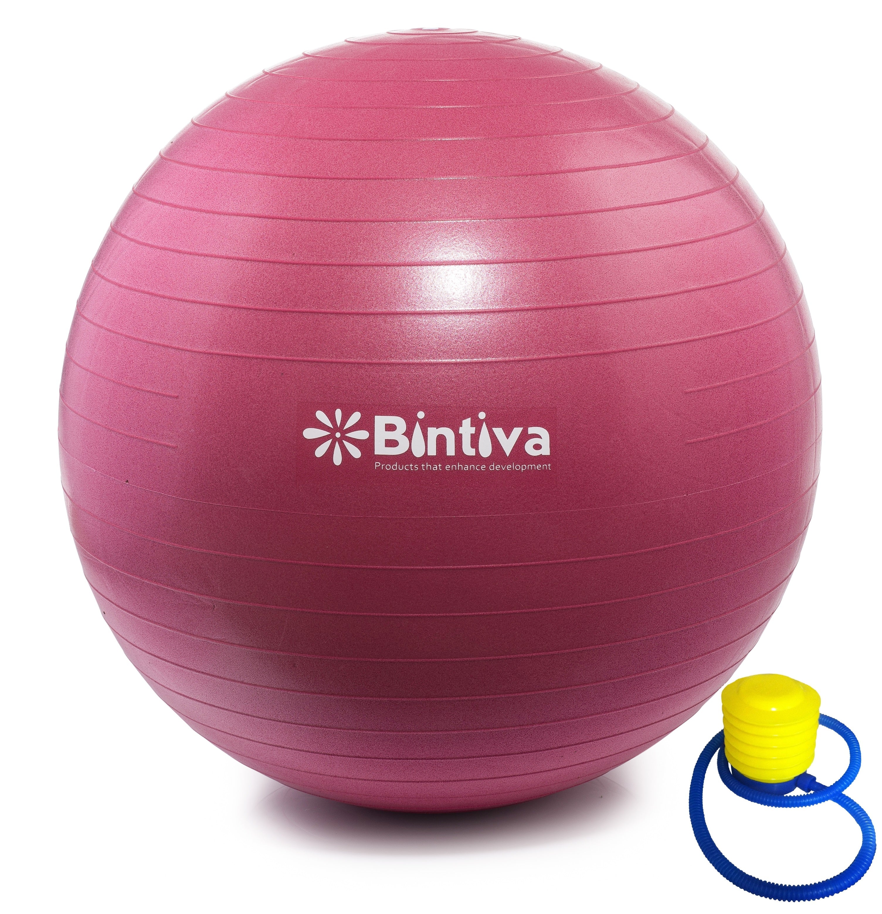 Anti-burst Fitness Exercise Stability Yoga Ball / Swiss Gym Birthing Ball - 55cm - Red