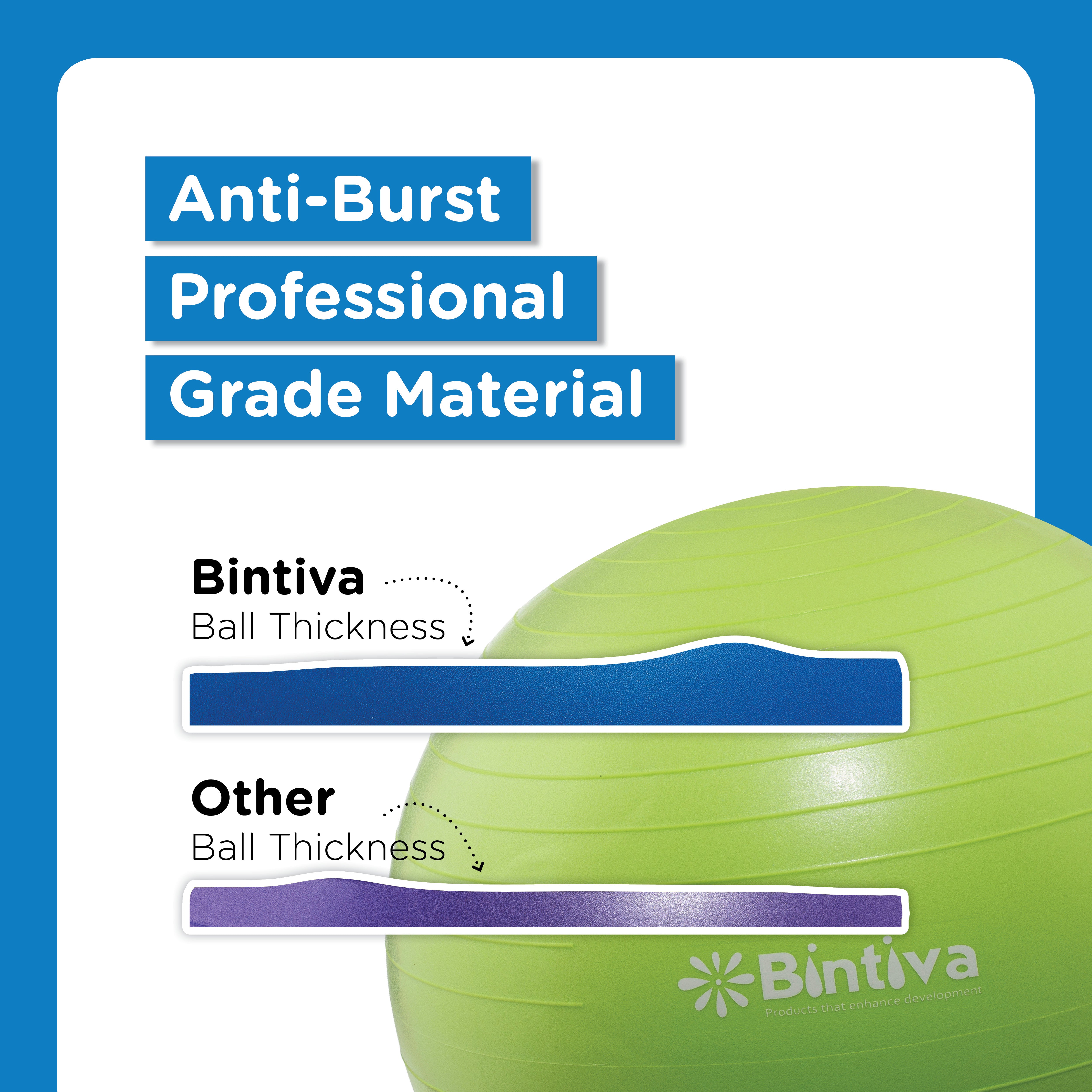 Anti-burst Fitness Exercise Stability Yoga Ball / Swiss Gym Birthing Ball - 65cm - Green