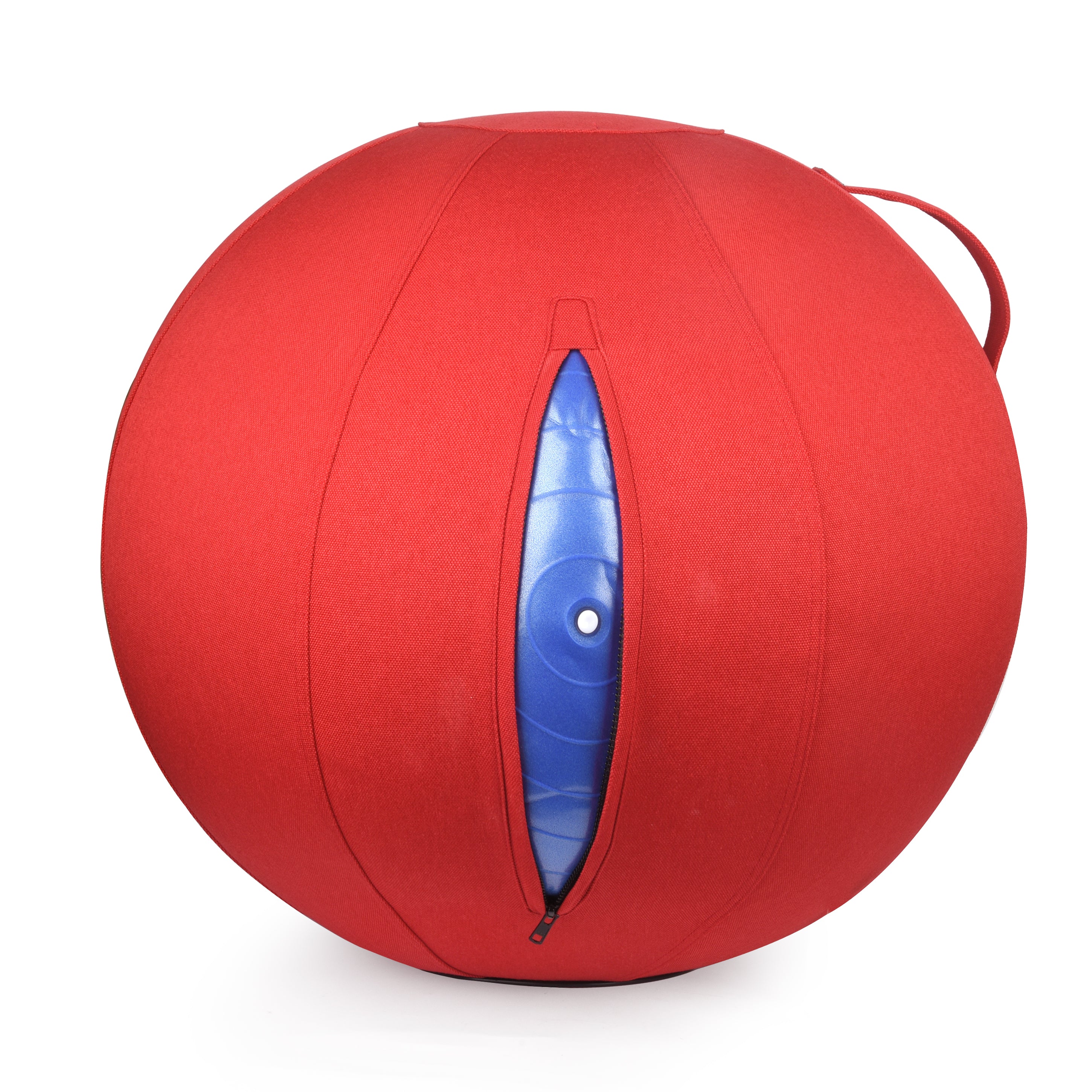 Stability Ball 65cm with Canvas Cover - (RED CRIMSON)