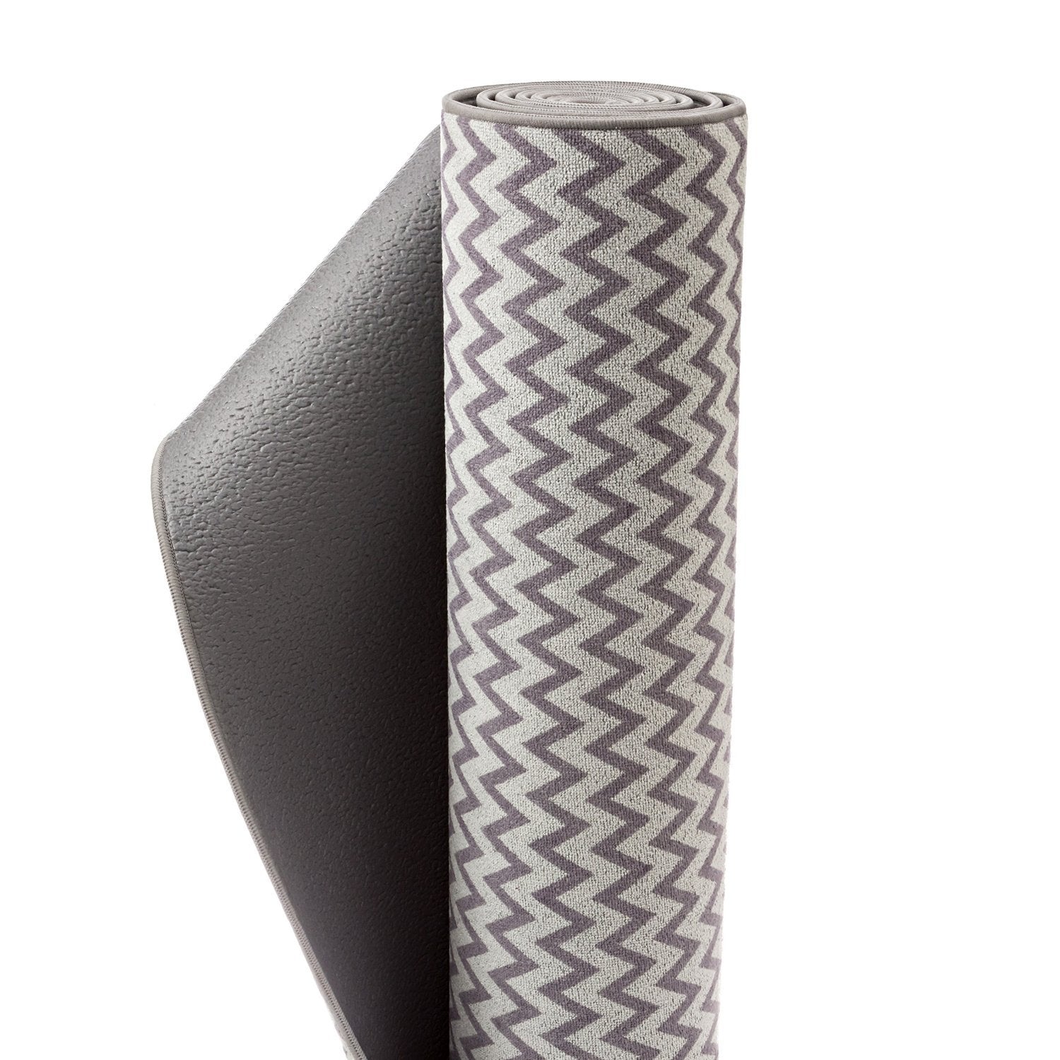 Bintiva Chevron Style Yoga Towel Hybrid Mat - Dark gray/light gray