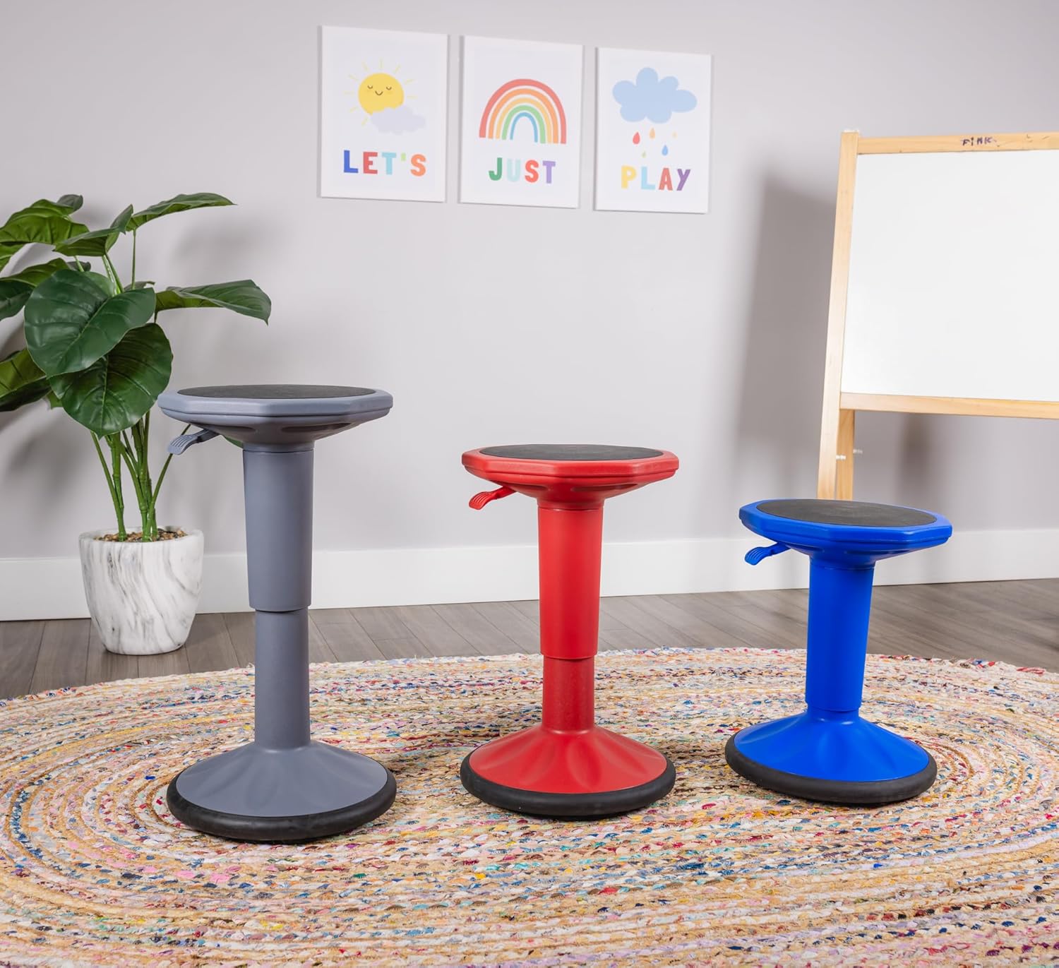Bintiva Adjustable Wobble Stool - Red