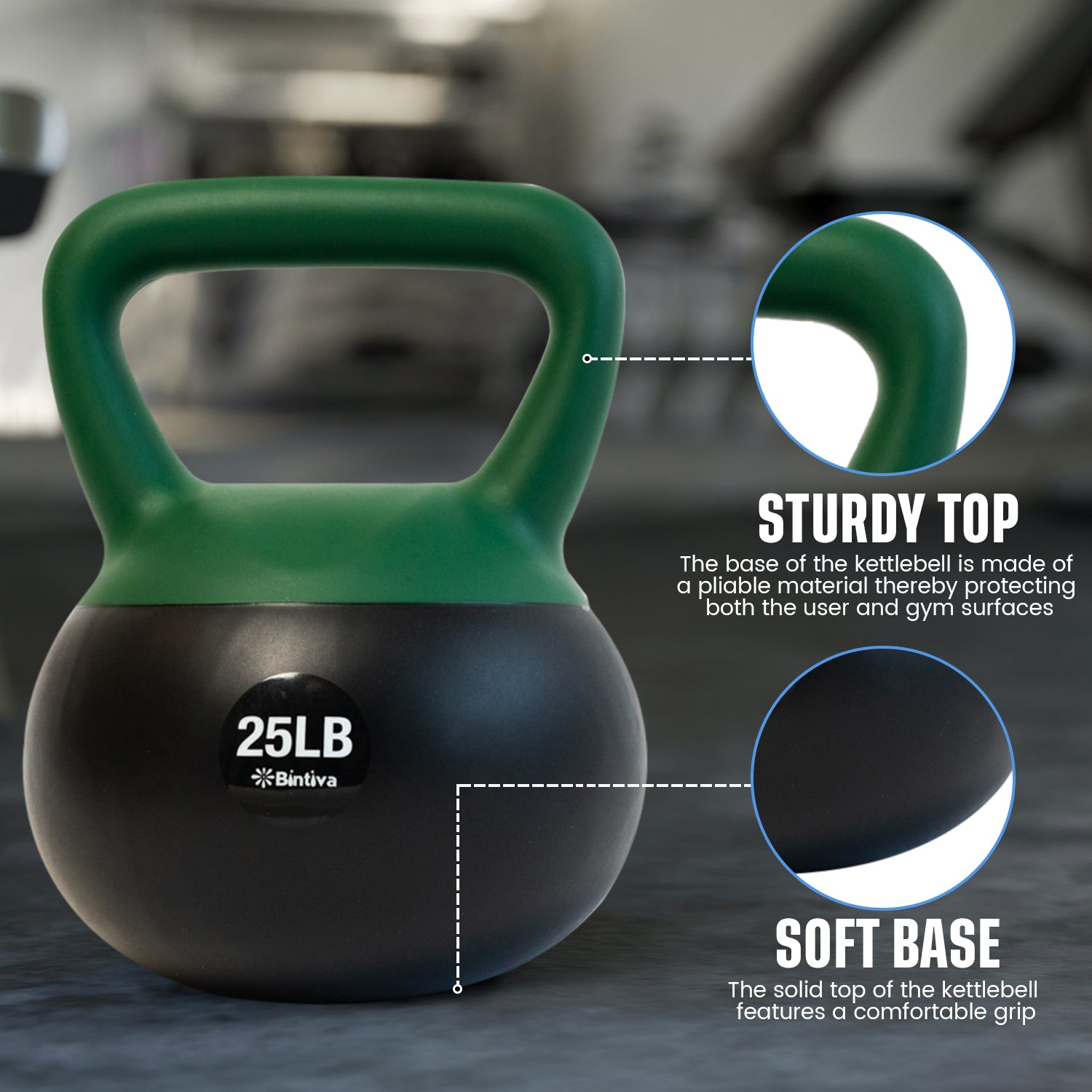 Bintiva Sea and Iron Sand Filled Kettlebells - 10LB