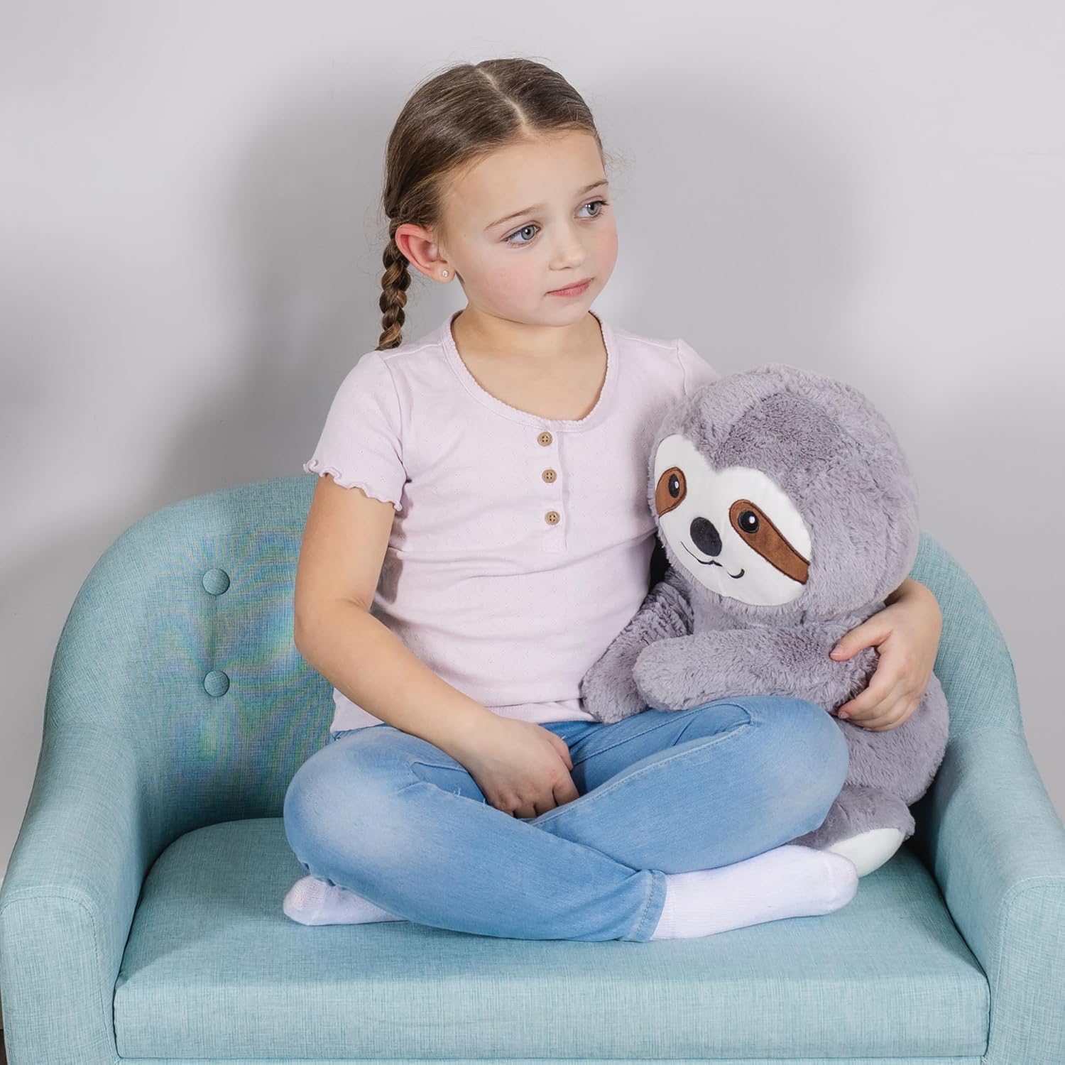 Weighted Calming Stuffies / Weighted Plush Animals for Children - for Anxiety Focus or Sensory Input - Sloth - 17"L x 13"W x 6"H