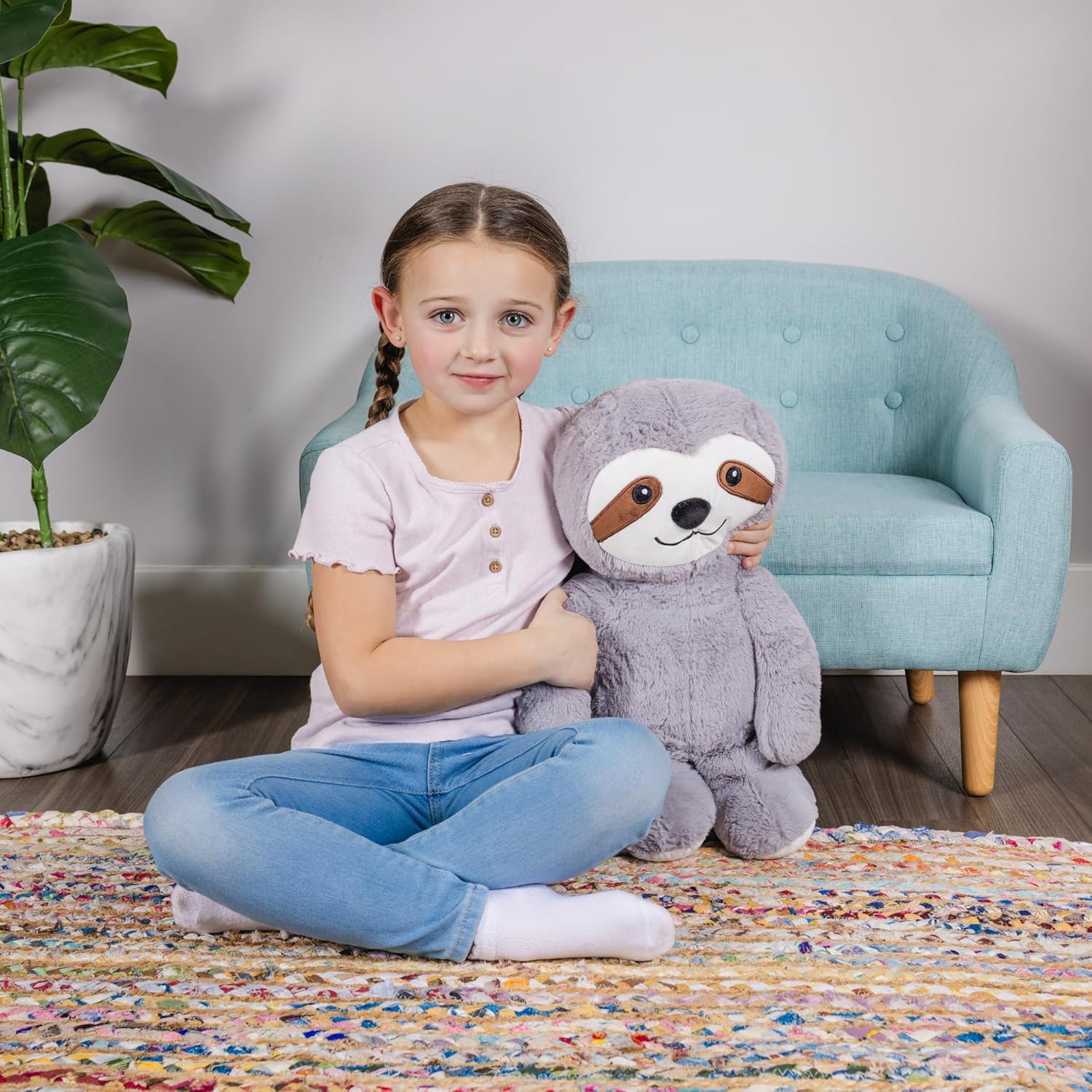 Weighted Calming Stuffies / Weighted Plush Animals for Children - for Anxiety Focus or Sensory Input - Sloth - 17"L x 13"W x 6"H