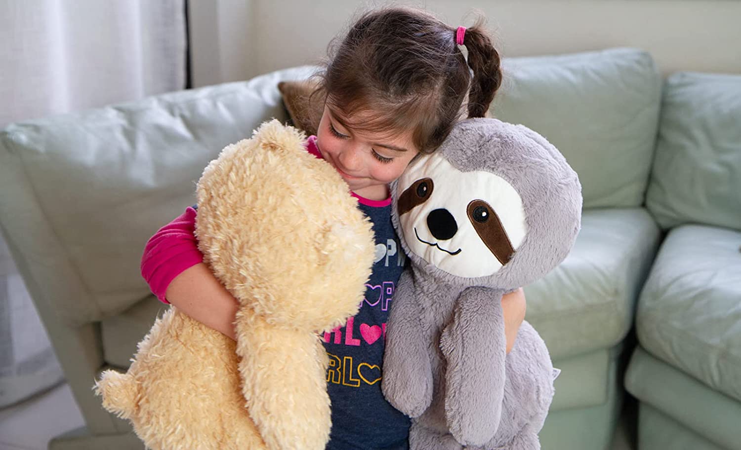 Weighted Calming Stuffies / Weighted Plush Animals for Children - for Anxiety Focus or Sensory Input - Sloth - 17"L x 13"W x 6"H