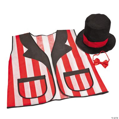 Adult Carnival Hat And Vest Set - 3 Pieces