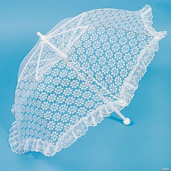 White Lace Parasol - 1 Piece