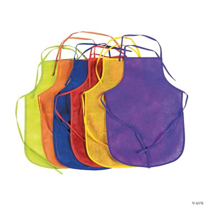 Poly Non-Woven Child Apron - 12 Pieces