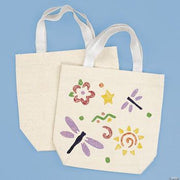 Diy Natural Canvas Tote Bags - 12 Pieces