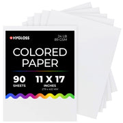 Hygloss Colored Paper - 11"x17", 90 count, White