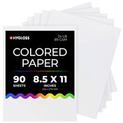 Hygloss Colored Paper - 8.5"x11", 90 count, White