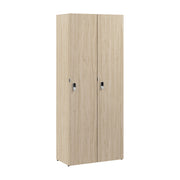 Bush Business Furniture Assure Single Tier 2 Door Storage Locker with Keypad Locks in Natural Elm - 29.76" Width x 15.35" Depth x 72.15" Height