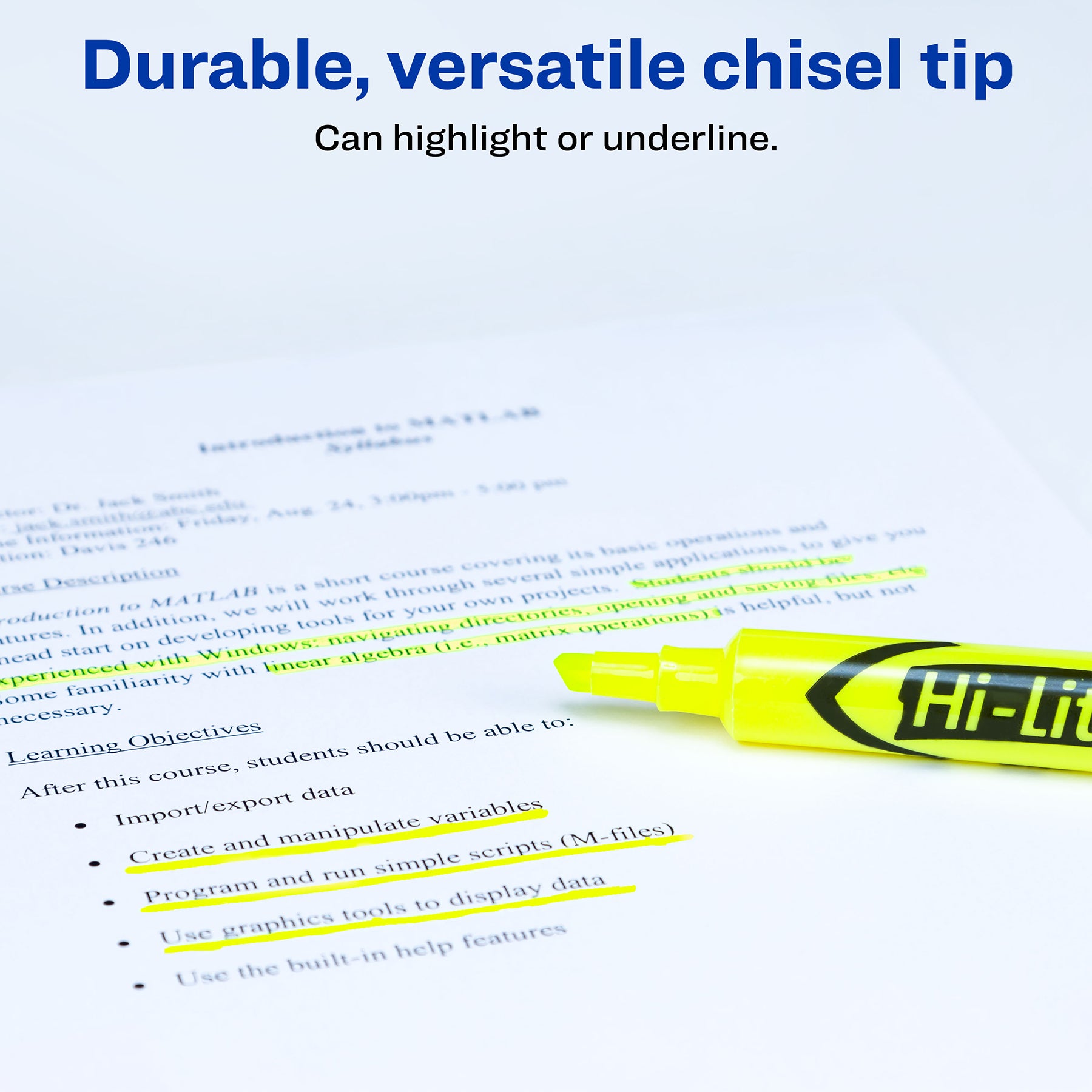 Hi-Liter® Desk-Style Highlighters, Fluorescent Yellow, Value Pack of 36