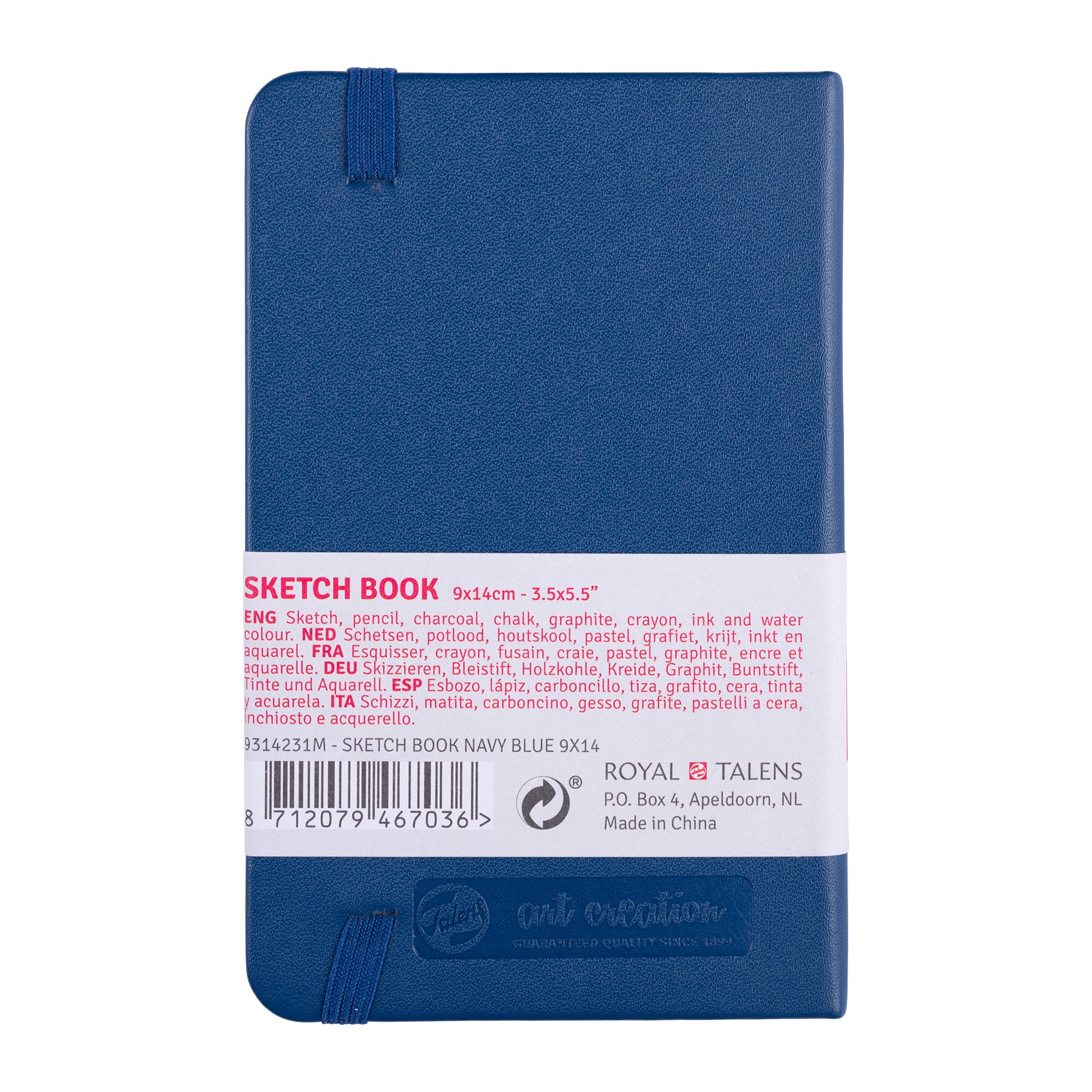 Sketchbook, 80 Sheets, 90lbs, Navy Blue Cover, 3.5" x 5.5"