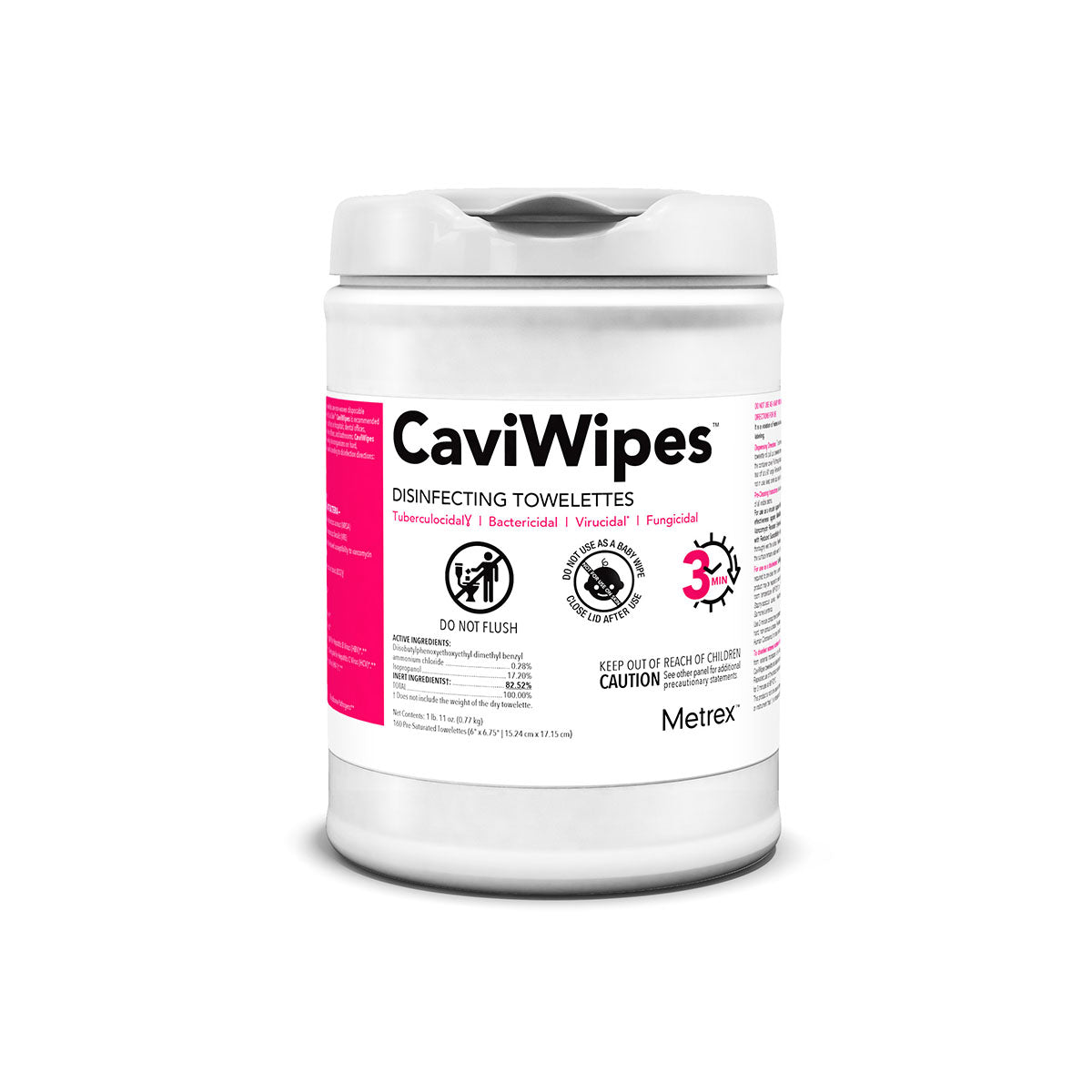 CaviWipes (160 Count), 6" x 6.75", Case of 12 Canisters