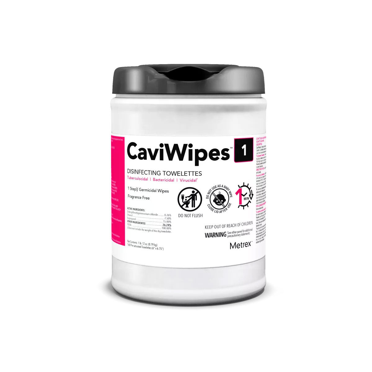 CaviWipes1 (160 Count), 6" x 6.75", Case of 12 Canisters