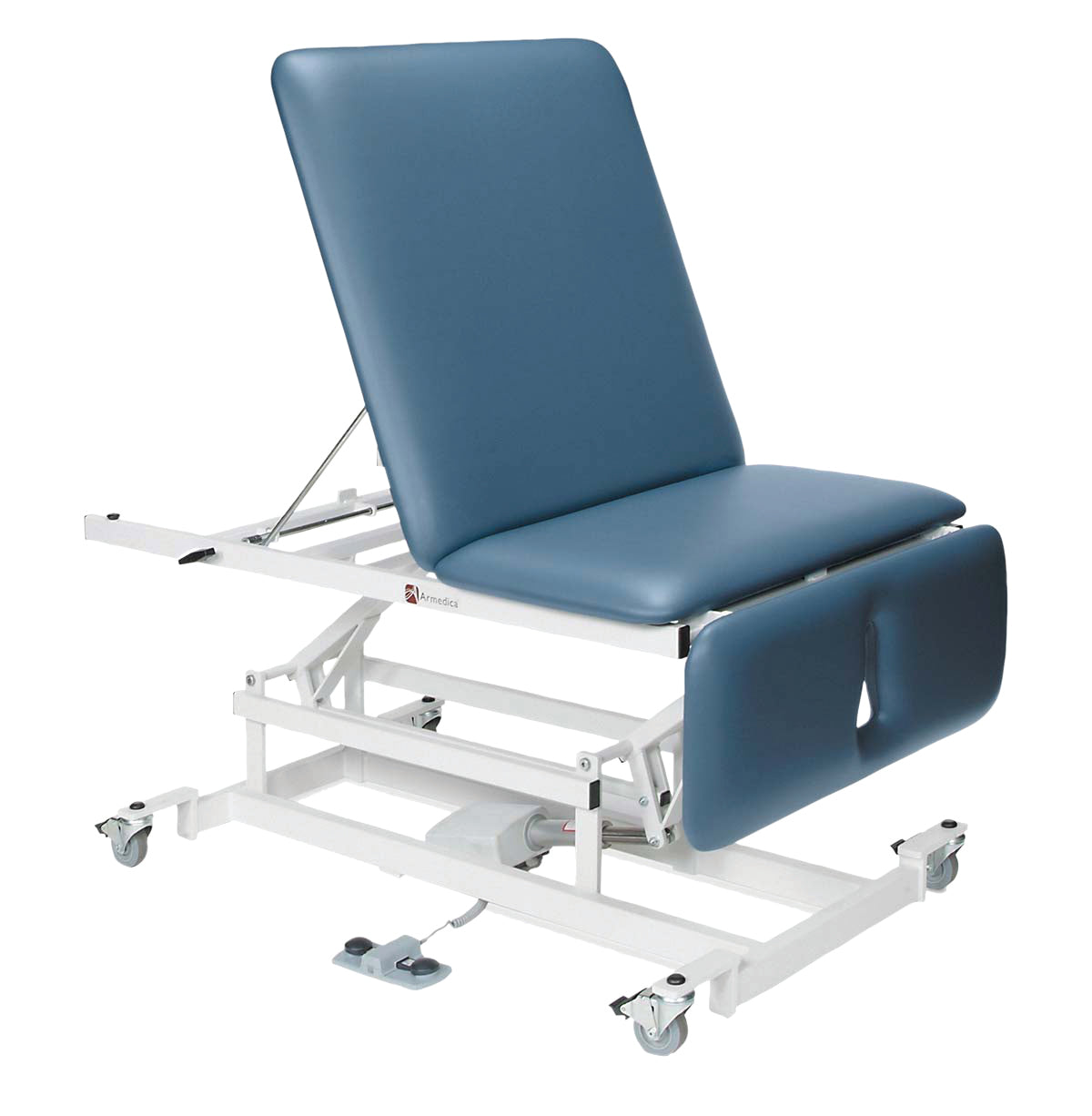 bariatric treatment table - hi-low, 76" L x 36" W x 22 - 38" H, 3-section, castors, 800 lb. weight capacity  - Specify Color