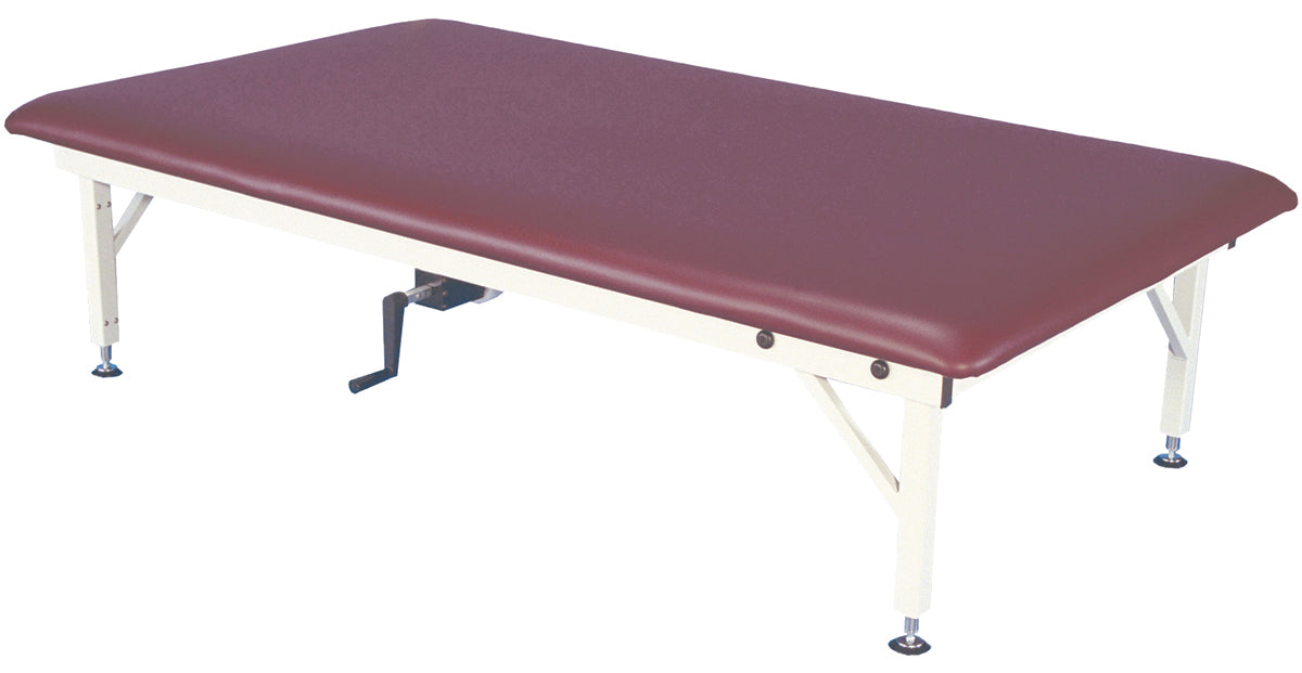 bariatric mat platform table - hand crank, steel frame, 84" L x 48" W x 20" - 30" H, 900 lb. weight capacity - Specify Color