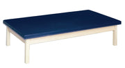 wooden platform table - fixed height, upholstered, 6' x 3' x 21" - Specify Color