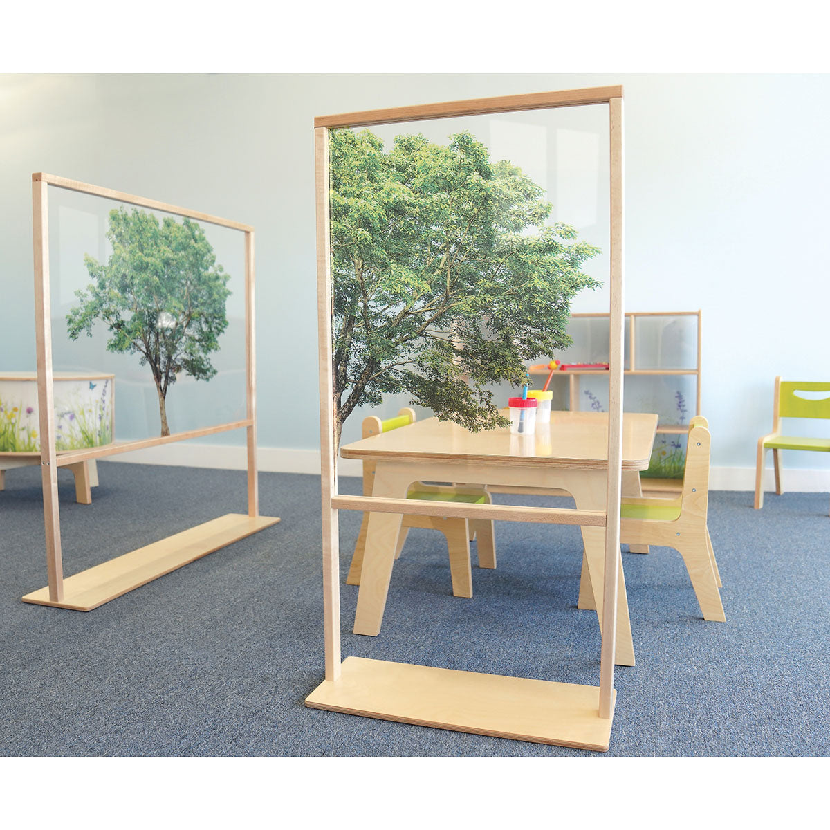 Floor Standing Acrylic Partition, 25" Width