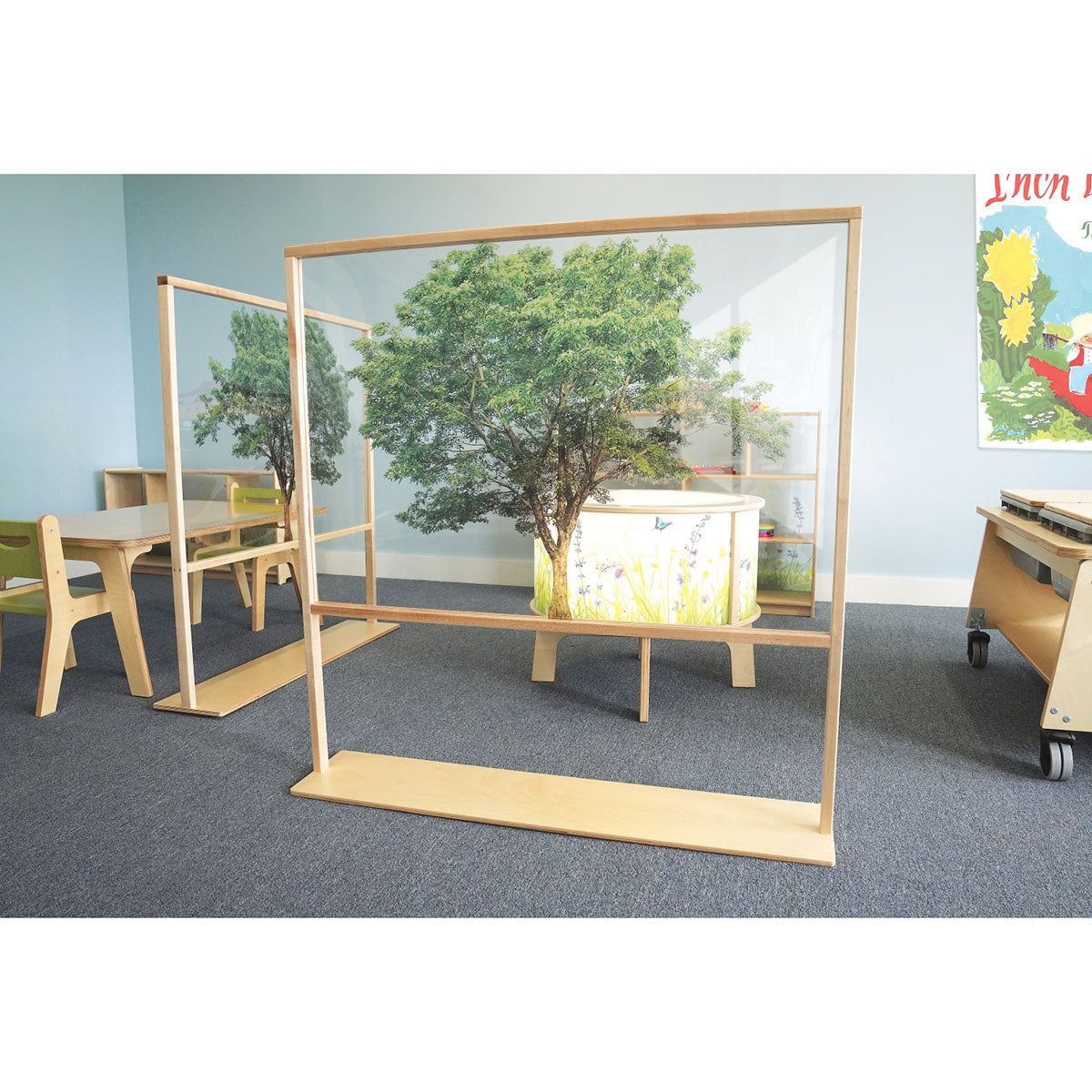 Nature View Floor Standing Partition, 25" Width