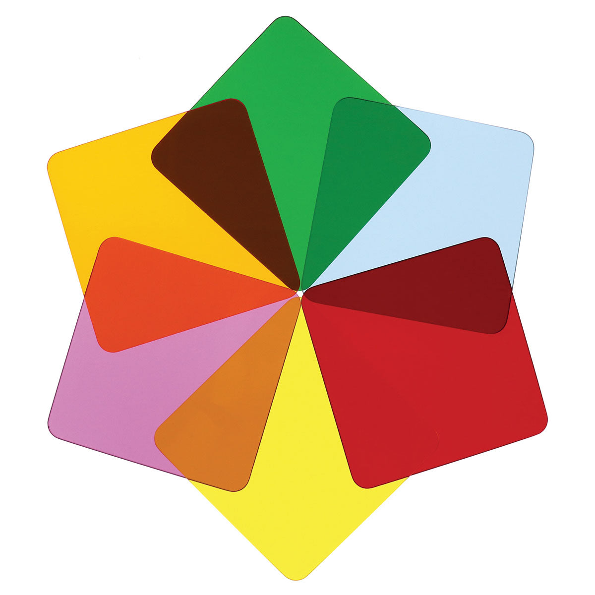 Color Wheel Squares, Set Of Six