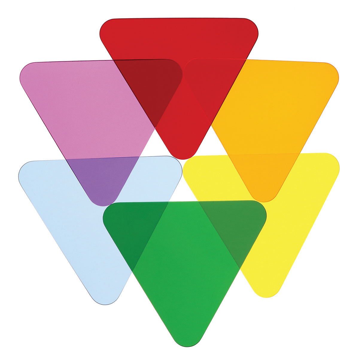 Color Wheel Triangles, Set Of Six
