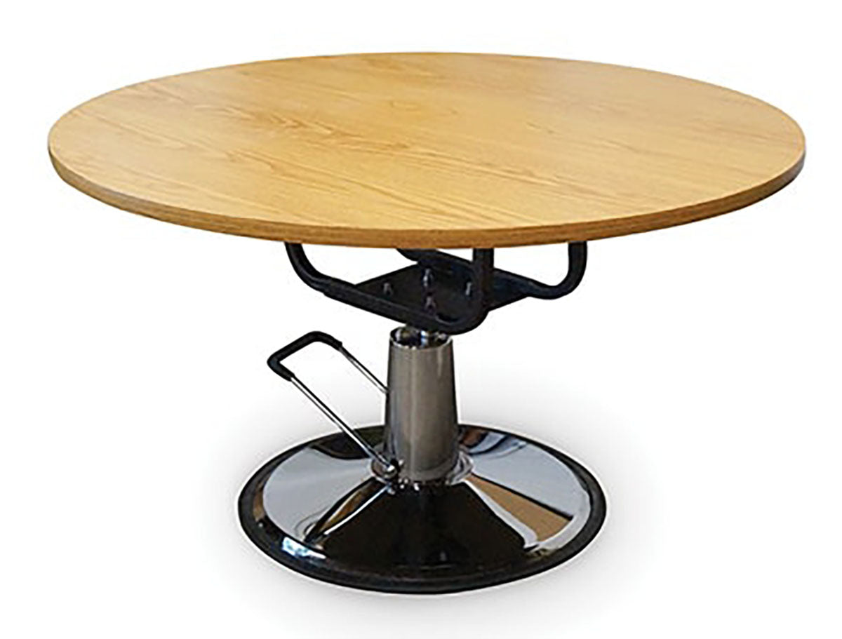 CanDo Hydraulic Hi-Low Work Table, Circular, 28.5" - 34" H, 48" diameter