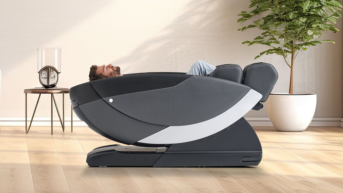 Super Novo 2.0 Massage Chair, Gray Sofhyde