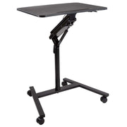 Mobile Standing Desk with Locking Wheels