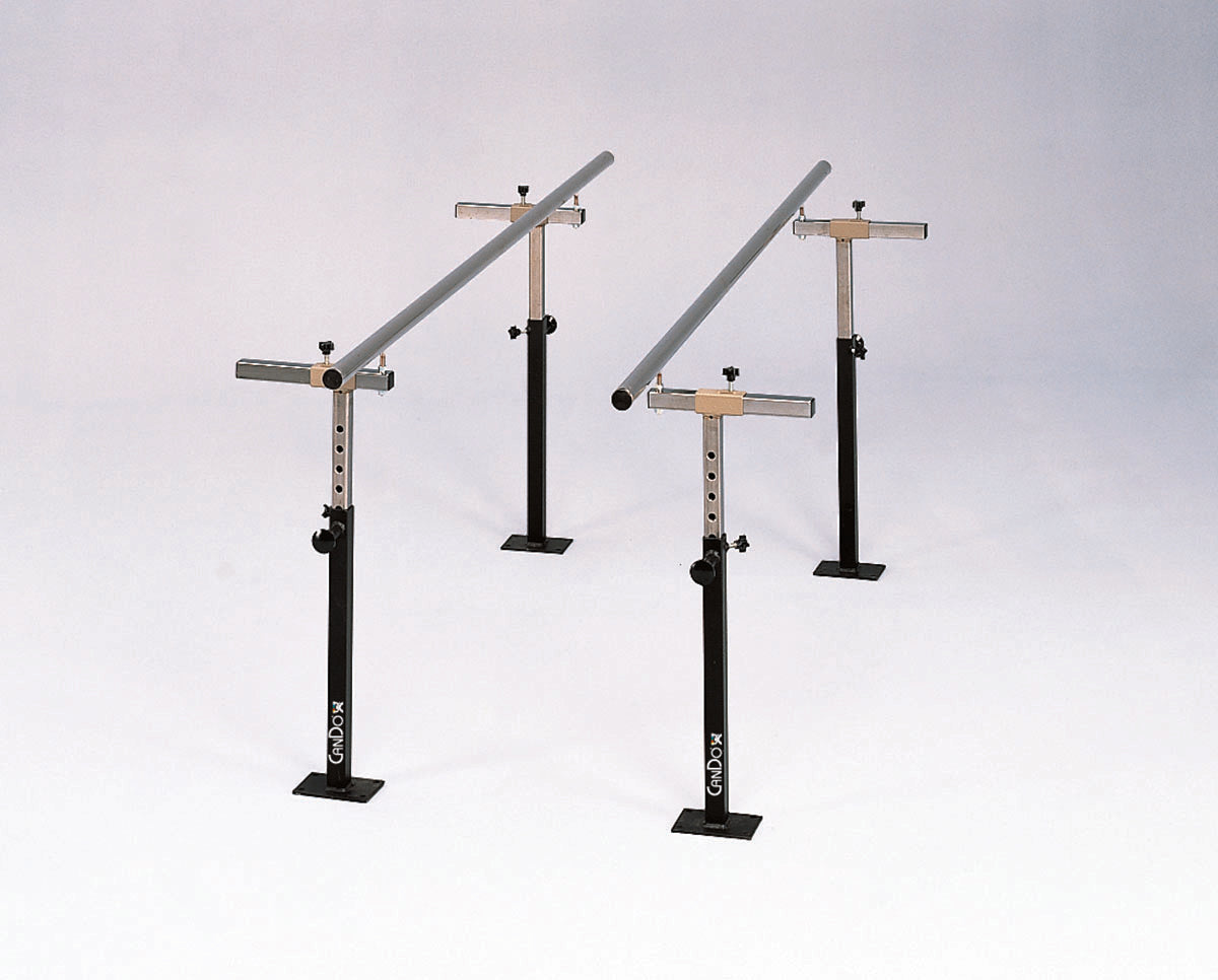CanDo Floor Mounted Parallel Bars, Height & Width Adjustable, 10'