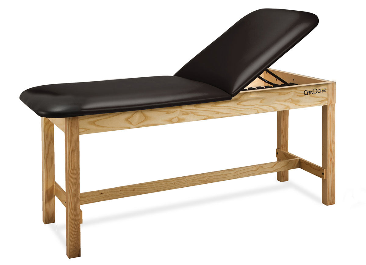 CanDo Treatment Table w/ Adjustable Back, 400 LB Capacity, 72"L x 27"W x 31"H - Specify Color
