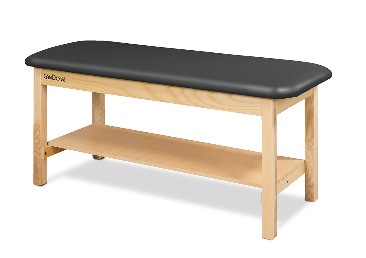 CanDo Treatment Table w/Flat Top and Shelf, 400 LB Capacity, 72"L x 27"W x 31"H - Specify Color