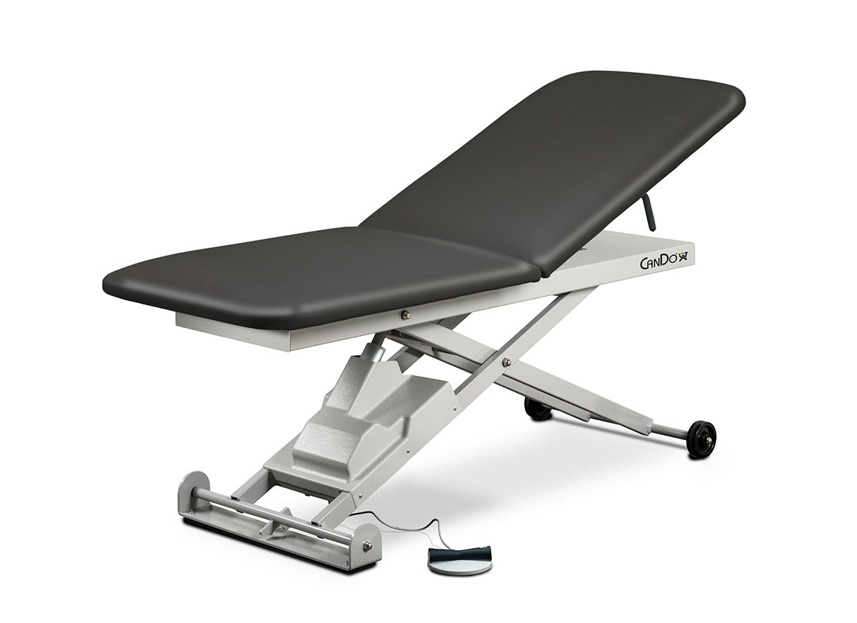 CanDo Hi-Lo Treatment Table, 2-Section, Upholstered Top, Adj Backrest, 72" x 27", 220V