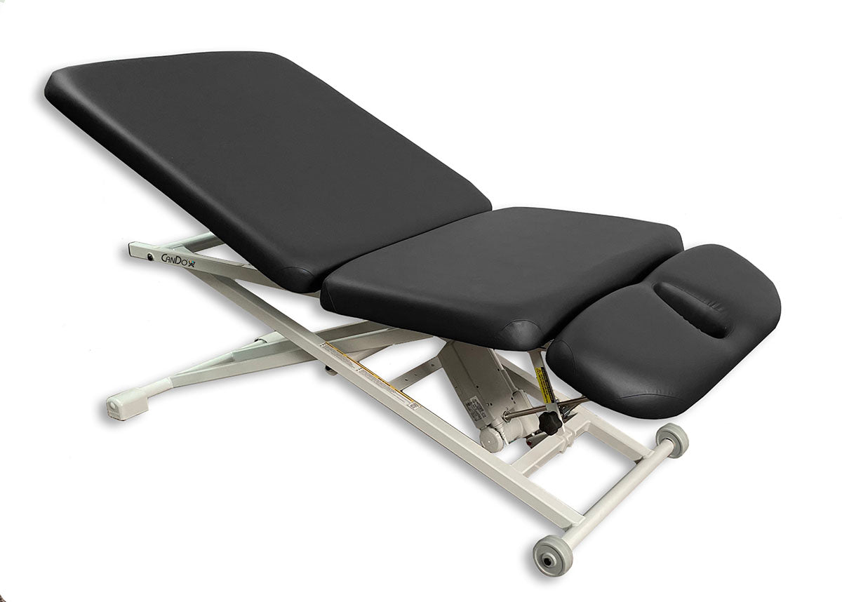 CanDo Hi-Lo Treatment Table, 3-Section, Upholstered Top, Adj Backrest, Drop Sec, 73" x 29" - Specify Color