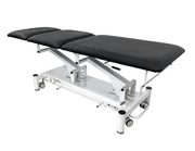 CanDo Hi Lo Treatment Table, 3 Section, Black Vinyl Top, White Base, Nose Hole Cut Out