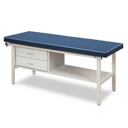 Clinton, Alpha-S Treatment Table, 1-Section, 1 Shelf, 2 Drawers, 72" x 30" x 31" - Specify Color