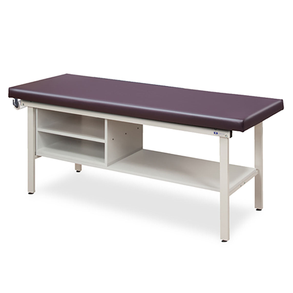 Clinton, Alpha-S Treatment Table, 1-Section, Tiered Shelving Unit, 1 Shelf, 72" x 27" x 31" - Specify Color