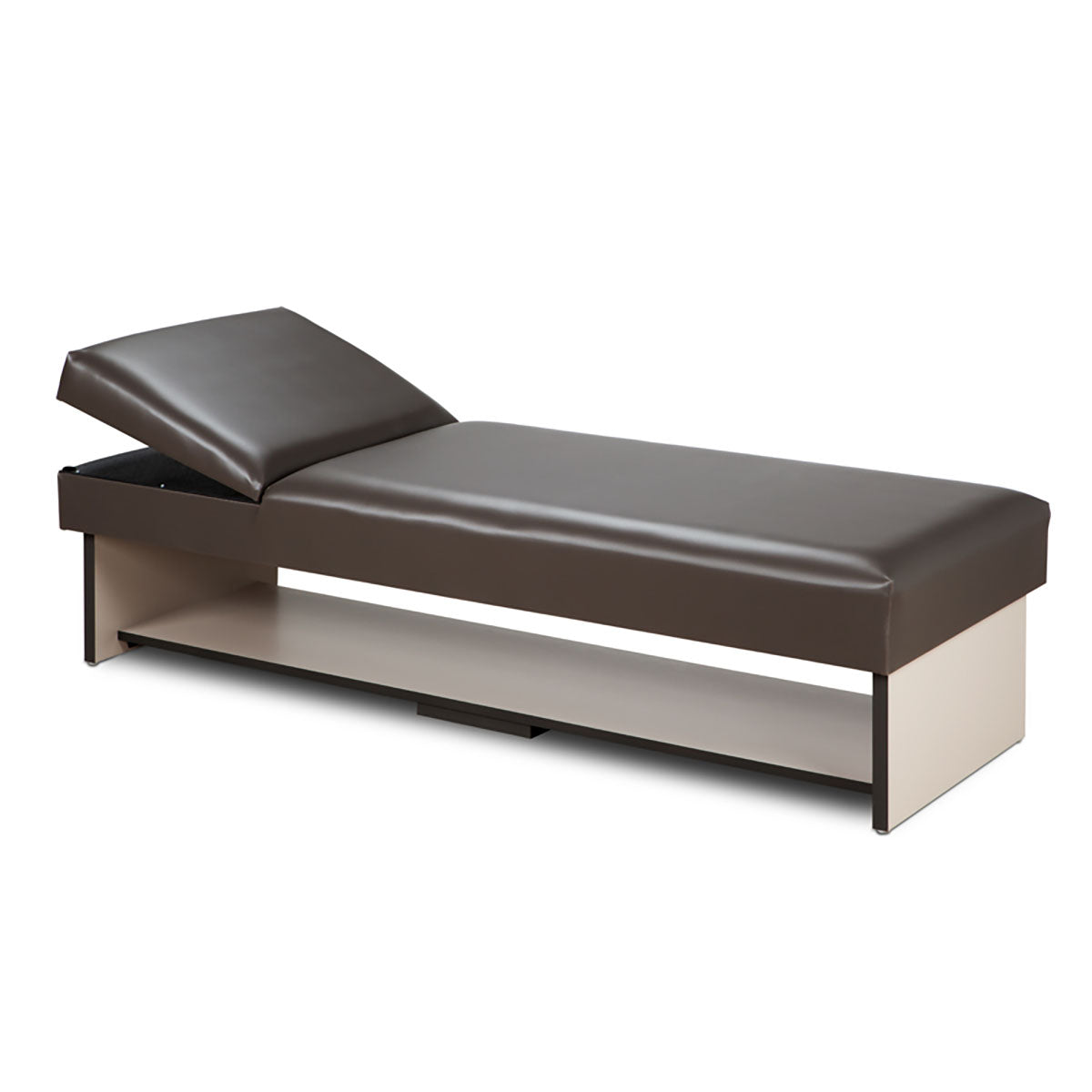 Clinton, Recovery Couch, Panel leg, 1 Shelf, Non-Adjustable Pillow Wedge - Specify Color