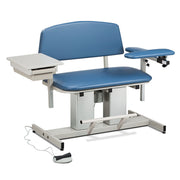 Power Series Phlebotomy Bariatric Chair, Padded Flip Arm, Drawer, 220V