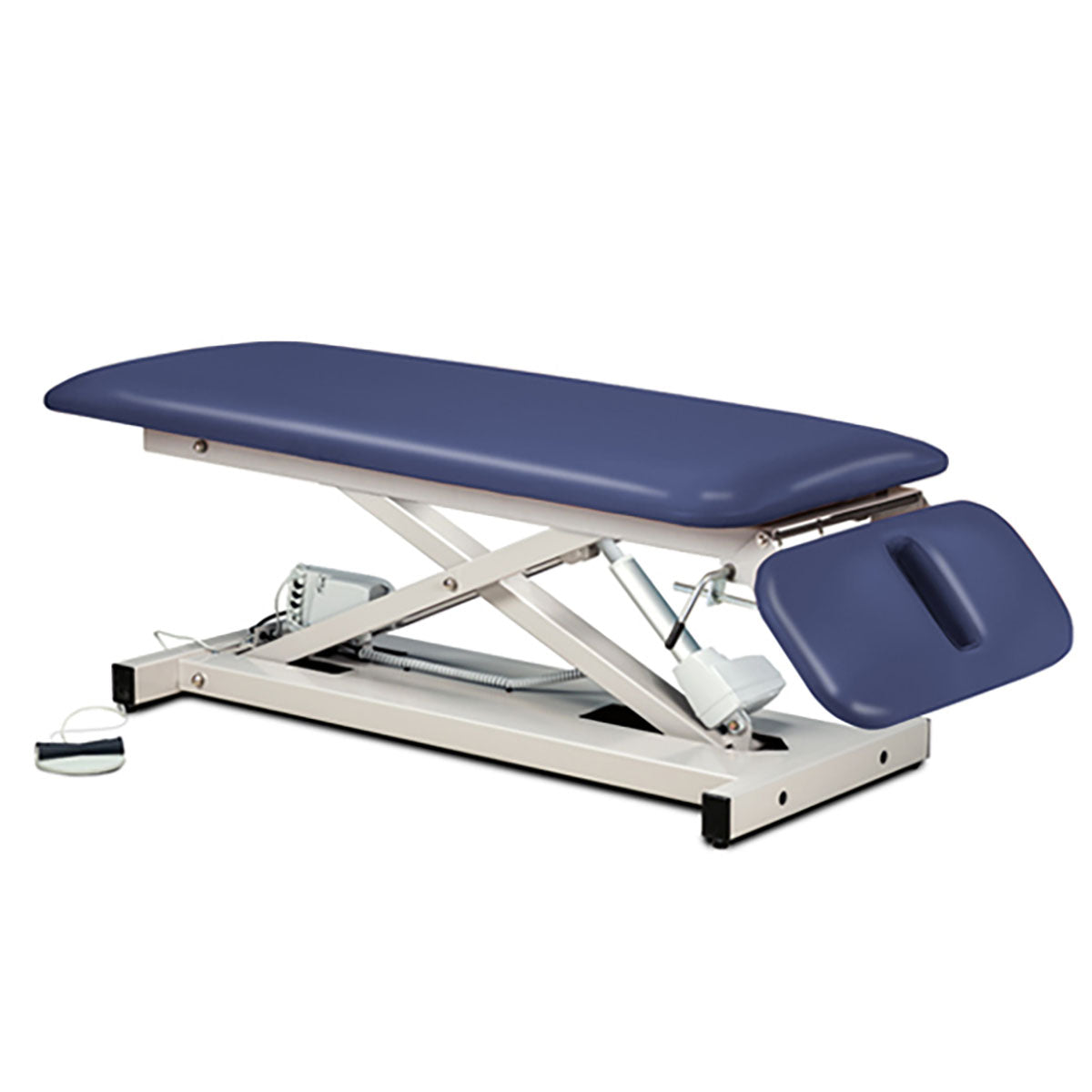 Space Saver Treatment Table, 2-Section, Motorized Hi-Lo, Drop Section, 76" x 27", 220V